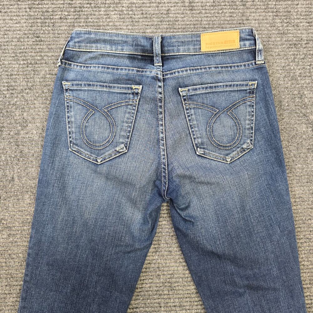 Big Star Brigette Slim Straight Jeans Womens 26R Blue Medium Wash Stretch - Picture 5 of 9